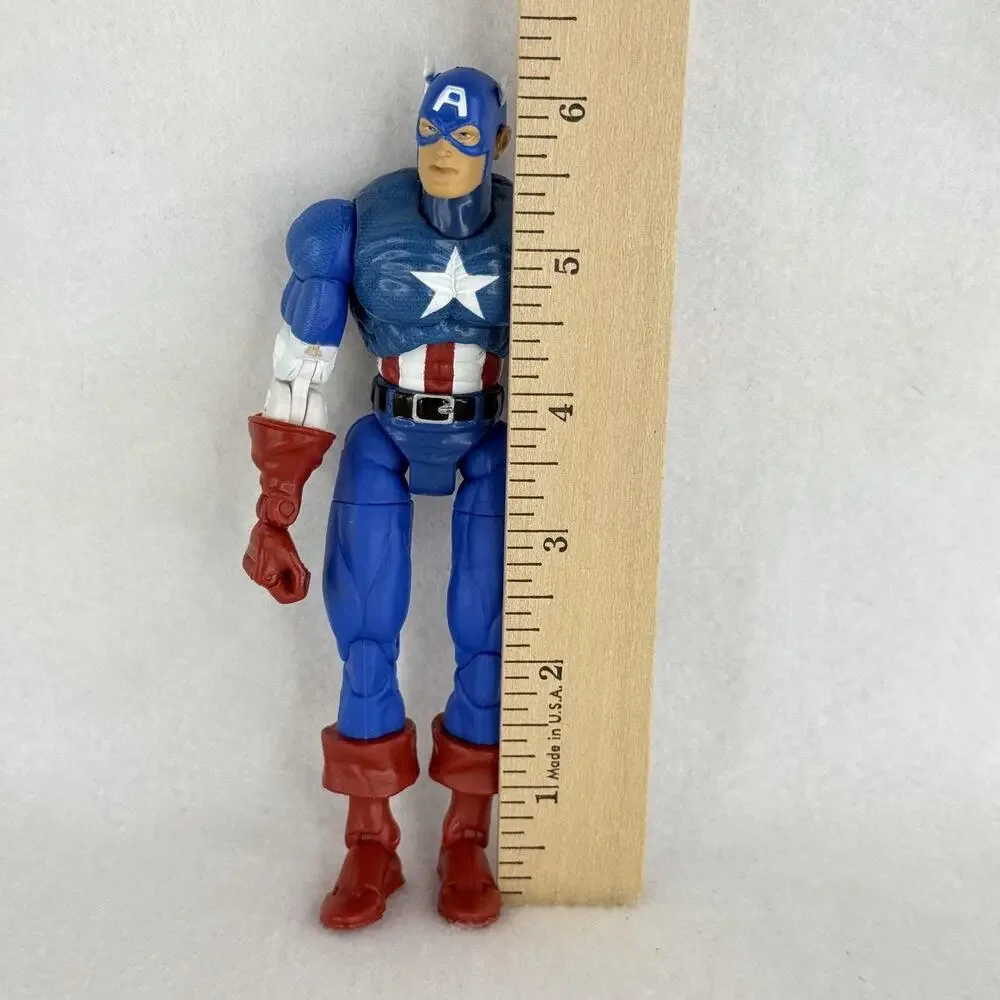 Vintage 2002 Marvel Legends Captain America Action Figure Blue 6